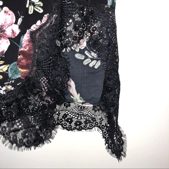 BRAND NEW. Black silk floral print dress. - Picture 3 of 5